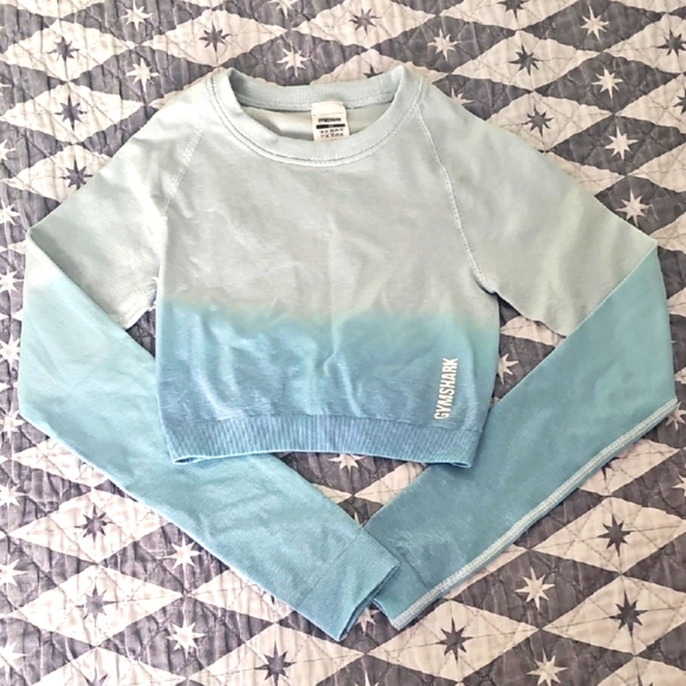 Gymshark Women's Ombre Blue Long Sleeve Sweater, XS